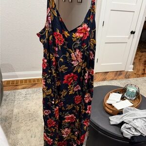 Old Navy Navy Blue Floral Dress